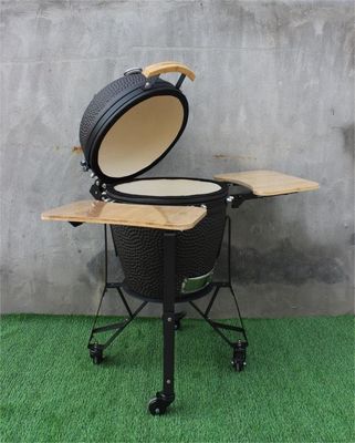 Gril en céramique extérieur de fumeur de Kamado 51cm couleur noire mate de 20 pouces