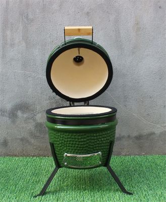 Cuisinière à charbon en céramique de 13 pouces pour l'extérieur de couleur verte 33 cm