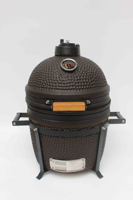 Charbon de bois extérieur 16 pouces Kamado Grill céramique Matte Noir Couleur 40cm