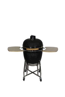 Barbecue extérieur 22 pouces Kamado en acier inoxydable charbon de bois couleur noire 57cm