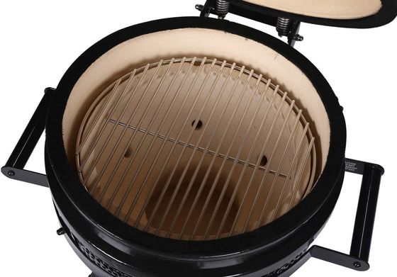 Charbon de bois extérieur 16 pouces Kamado Grill céramique couleur noire 40cm