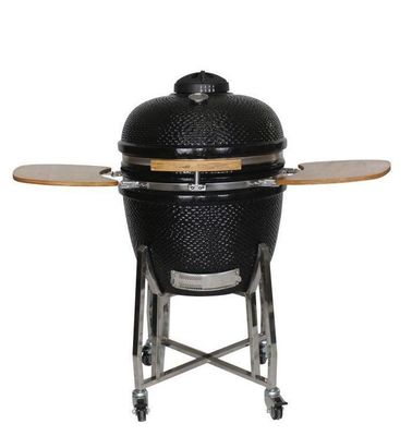 Couleur extérieure en céramique de noir de charbon de bois de gril de Kamado de 24 pouces 61cm avec le chariot et les tables latérales