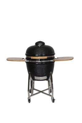 Couleur extérieure en céramique de noir de charbon de bois de gril de Kamado de 24 pouces 61cm avec le chariot et les tables latérales