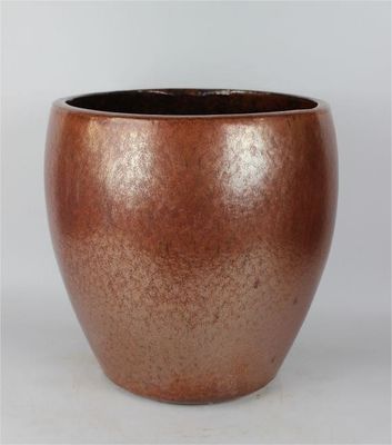 Pots de fleurs extérieurs ronds en céramique grise 16'' 20'' 25''