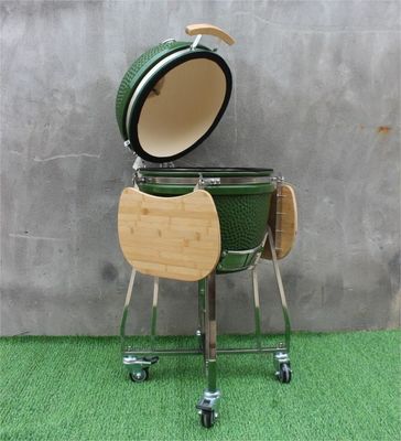 Acier inoxydable de couleur verte de gril de Kamado de 48cm extérieur de 48cm