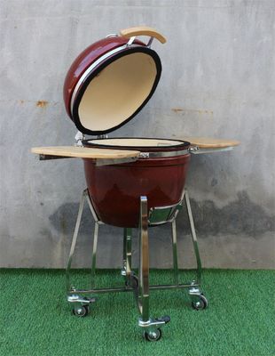 Barbecue Céramique 18 Pouces Tropical Rouge Couleur 48cm Acier Inoxydable