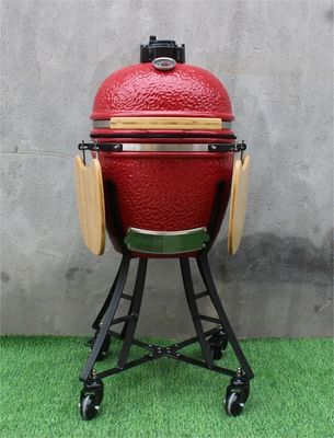 Ustensiles de cuisine Gril à charbon en céramique 44cm couleur rouge royal de 17 pouces