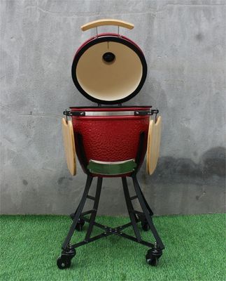 Ustensiles de cuisine Gril à charbon en céramique 44cm couleur rouge royal de 17 pouces