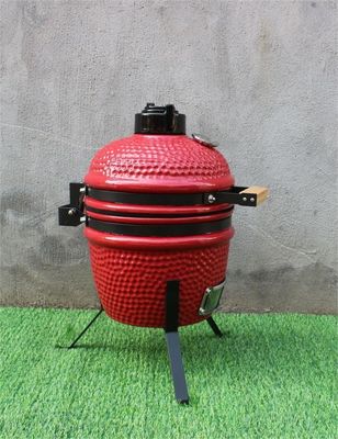Ustensiles de cuisine Barbecue en céramique de 13 pouces extérieur rouge