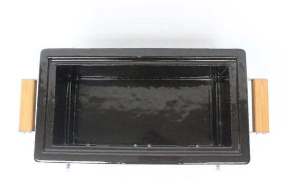 Grill au charbon de bois en céramique Hibachi Grill Rectangle en couleur