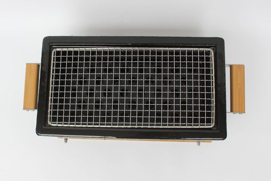 Grill au charbon de bois en céramique Hibachi Grill Rectangle en couleur
