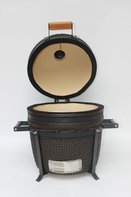 Charbon de bois extérieur 16 pouces Kamado Grill céramique Matte Noir Couleur 40cm